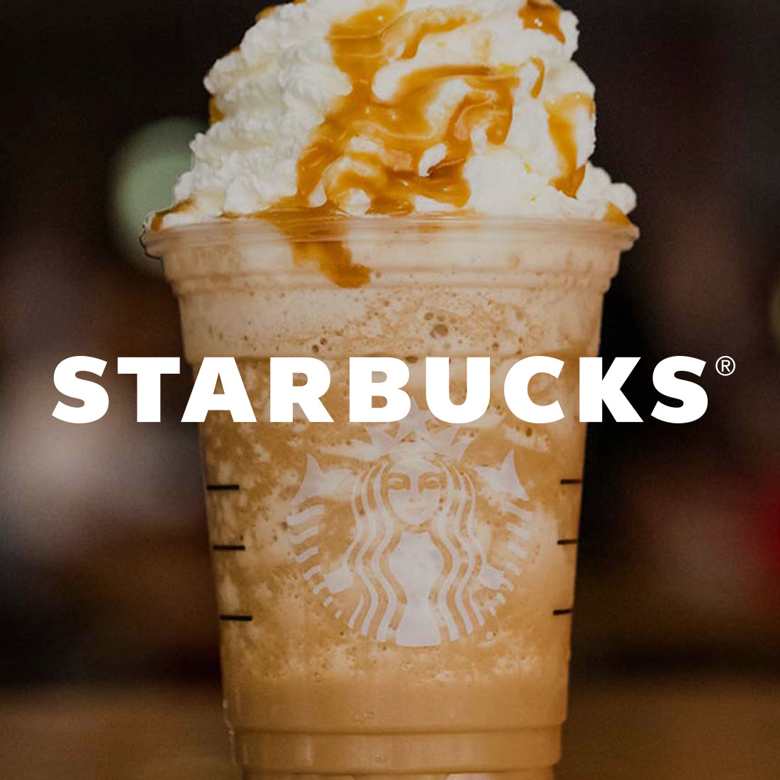 Starbucks logo over a refreshing beverage