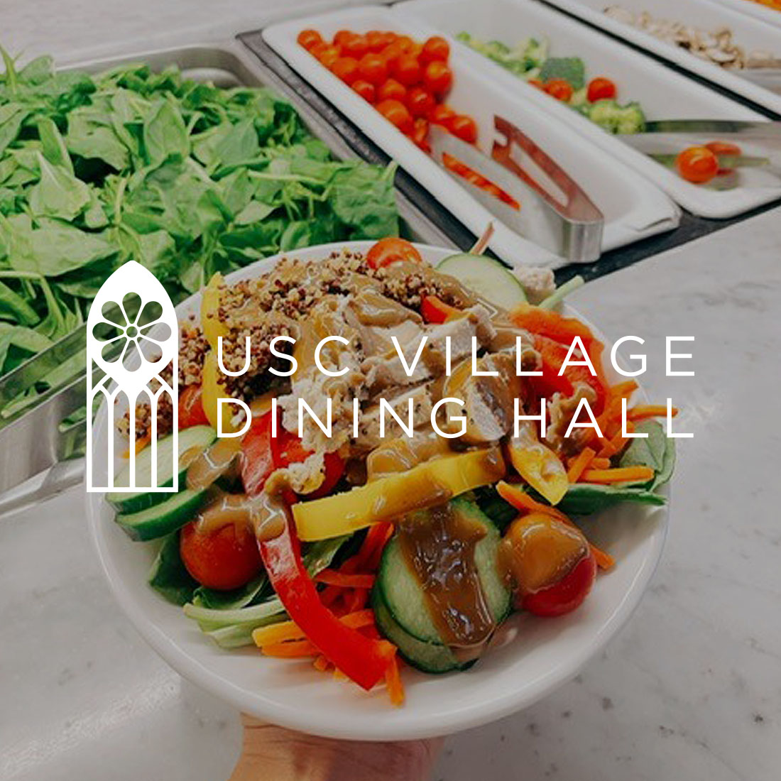 USC Village Dining Hall plus food